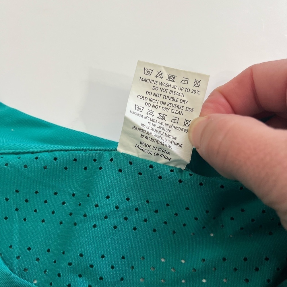 Zyia Active Chill Perforated Long Sleeve Top Size XXL Green - Picture 4 of 7